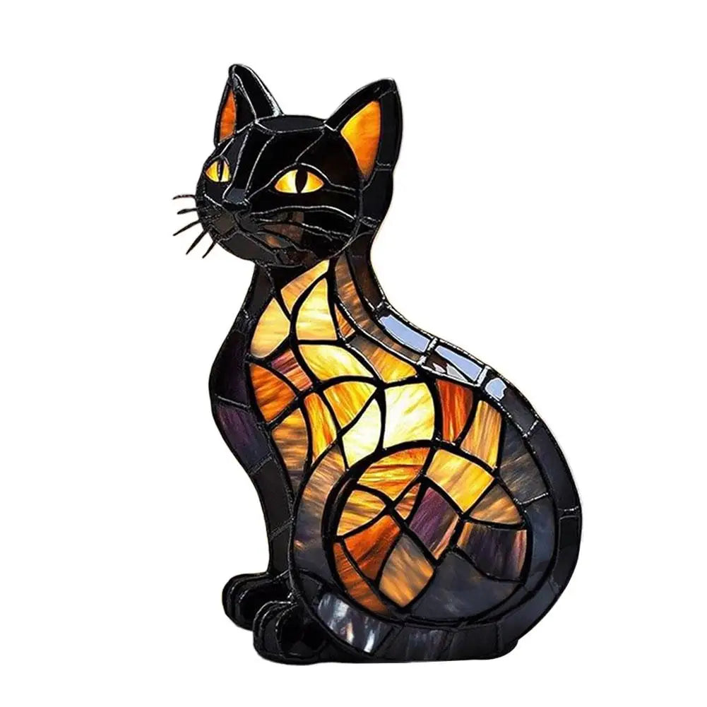Decorative 3D cat LED night light with a colorful glow, perfect for home decor. USB powered animal lamp.