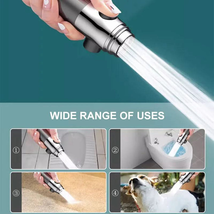 Health-focused water filter shower head. Reduces impurities for cleaner skin & hair, promoting overall wellness.