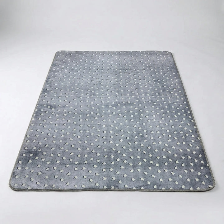 Flowique whimsical wave pattern area rug, a soft, easy care statement piece for modern home decor.