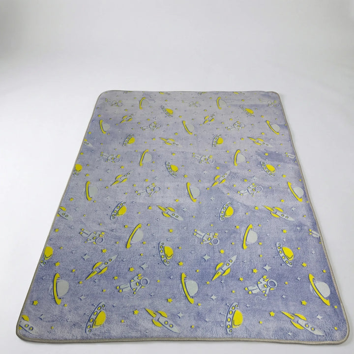 Brighten your space with this whimsical Flowique wave pattern area rug for kids' play areas or home.