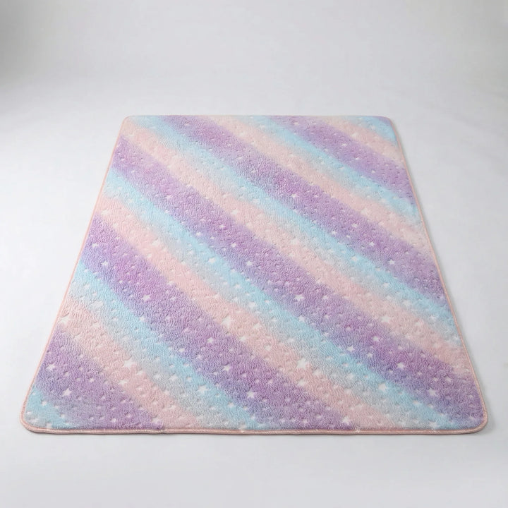Easy care Flowique wave patterned area rug. Soft & durable for kids' spaces or home decor.