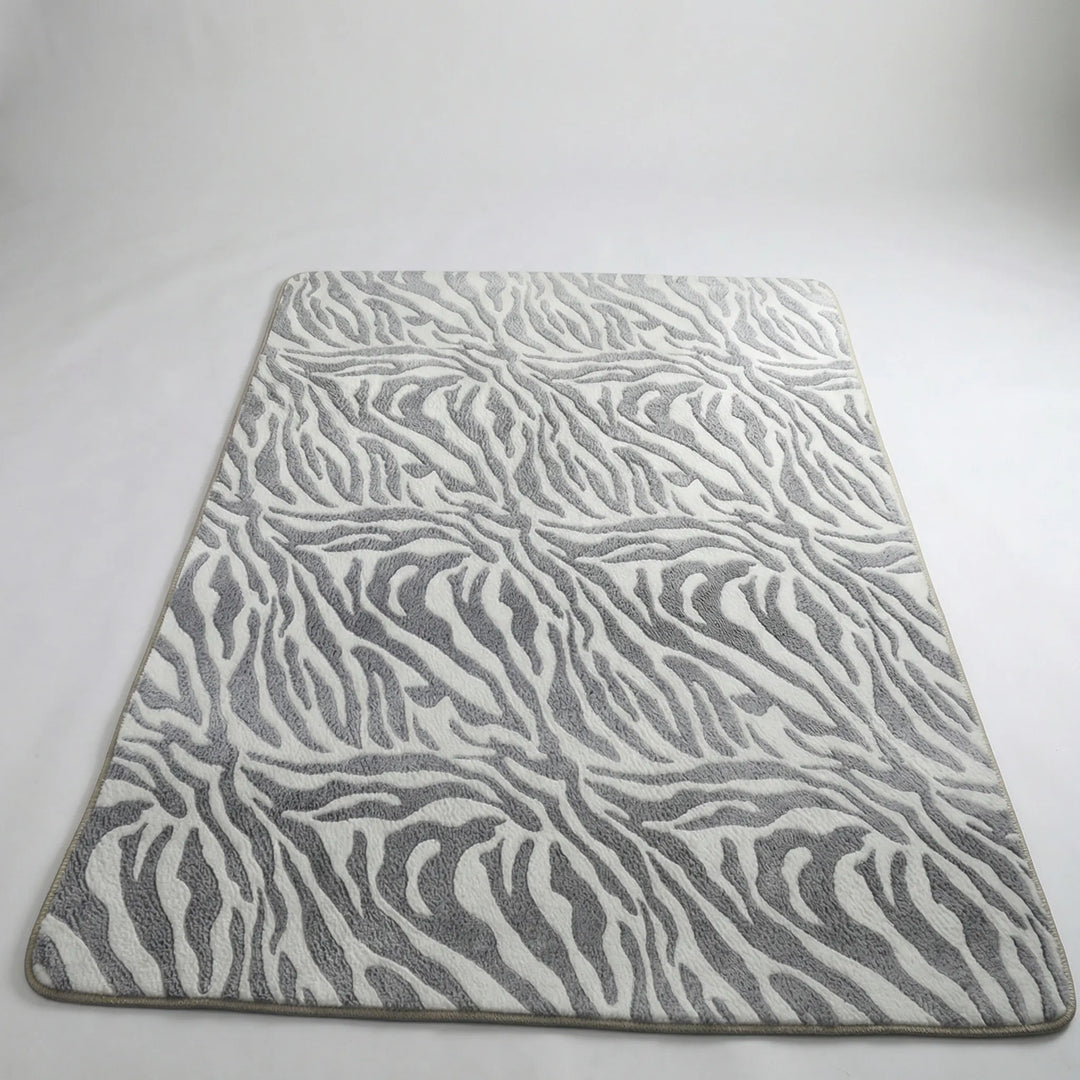 Whimsical Flowique wave pattern area rug. A fun, soft statement piece for kids & stylish home decor.