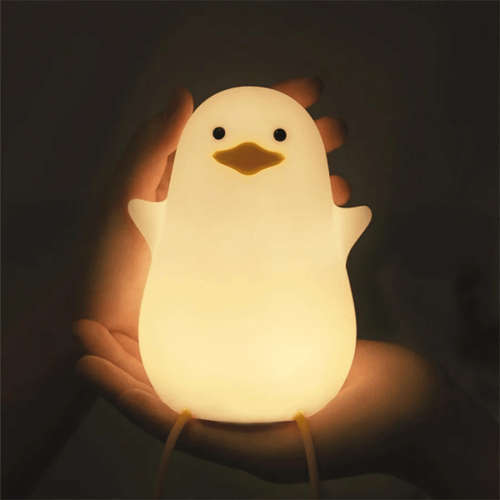 Adorable animal silicone night light, dimmable soft glow, charming nursery decor for kids.