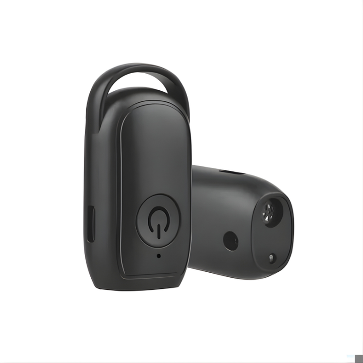Portable ultrasonic dog repeller for safe outdoor walks & humane pet training. Compact dog deterrent device.