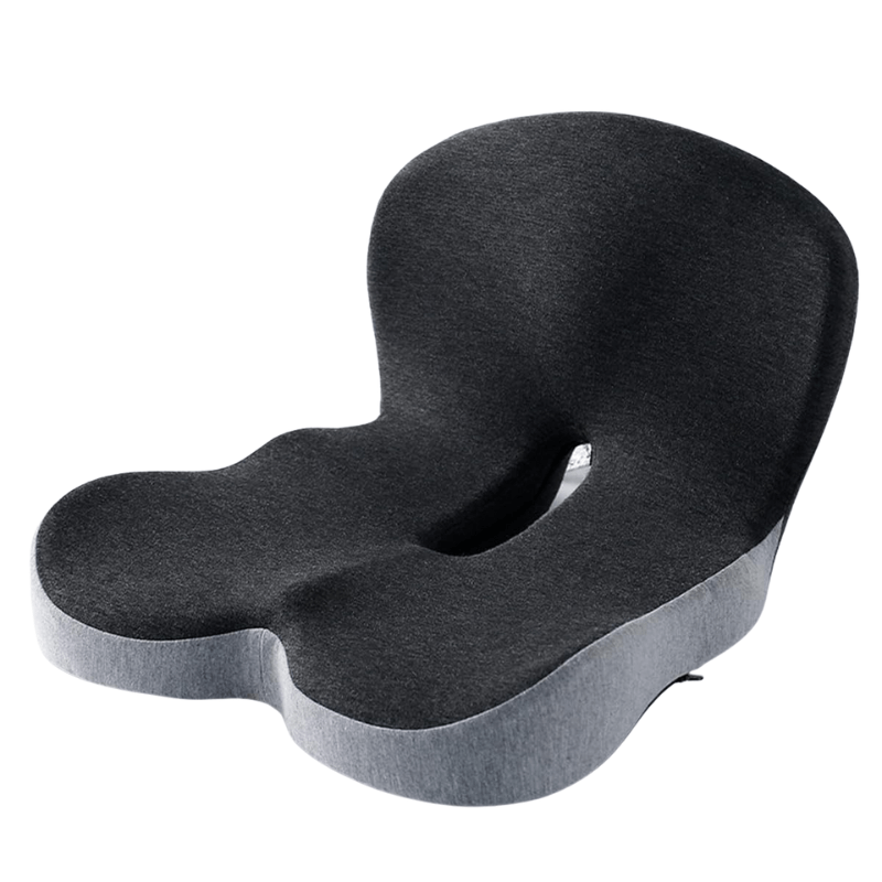 Unisex memory foam cushion provides ergonomic back support & comfort for long sitting hours.