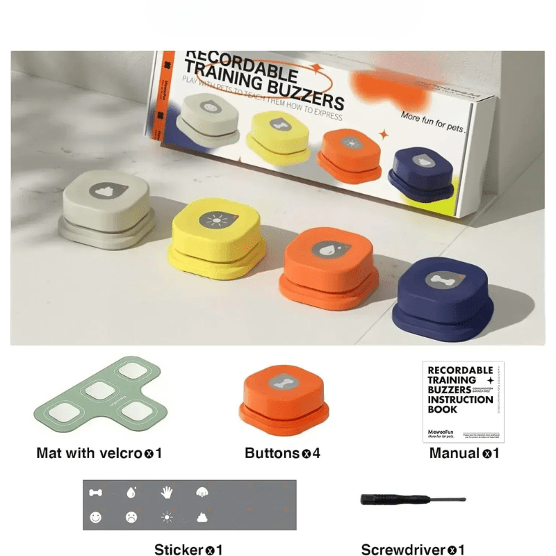 Enhance dog communication with interactive speech buttons, a pet training tool for canine mental stimulation and enrichment.