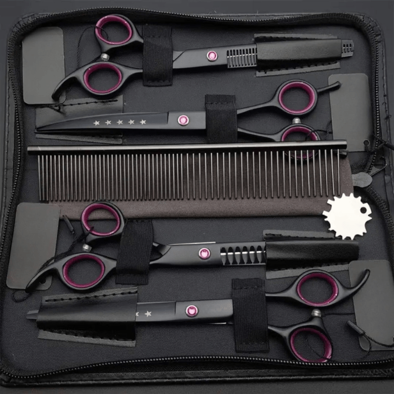 Professional pet grooming kit for dogs & cats. Complete animal care set ensures a salon-quality finish at home.