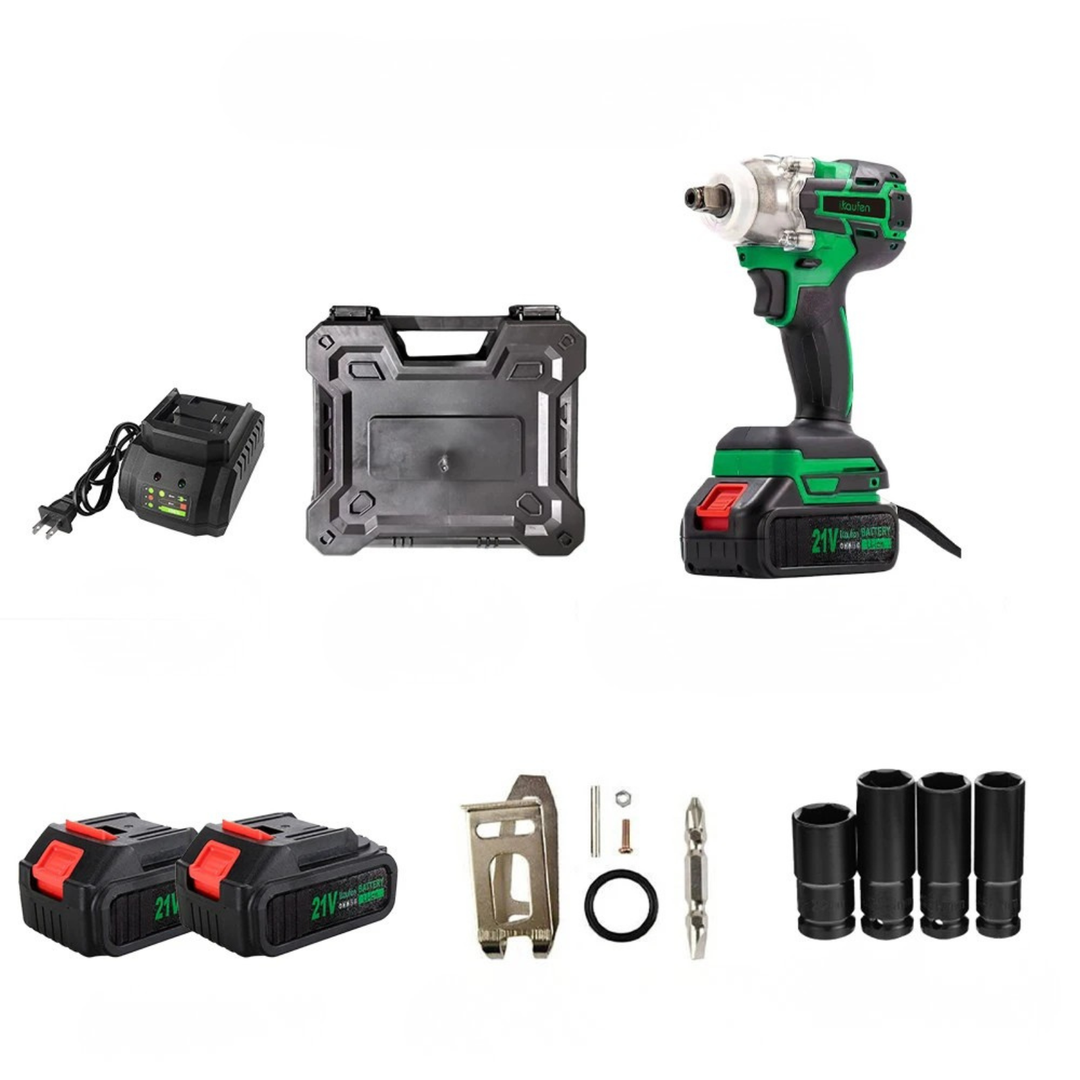 21V Cordless Impact Wrench with high torque for heavy-duty automotive, industrial, and DIY tasks.