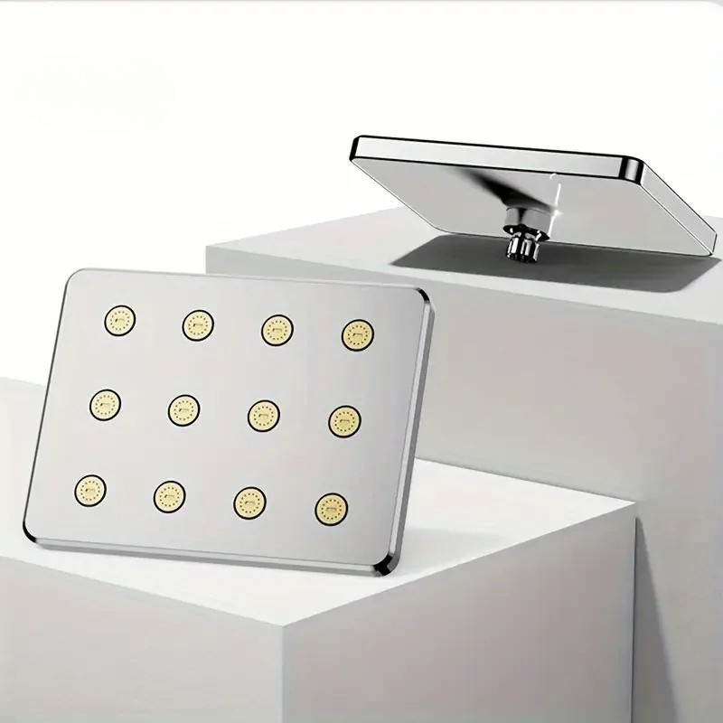 High-quality 10-inch overhead shower head, transforming your bathroom with powerful, enhanced water flow.