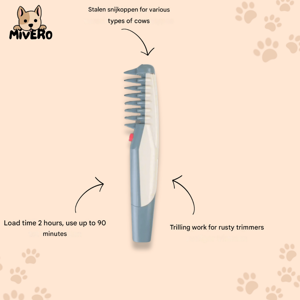 Quiet rechargeable pet trimmer for stress-free dog & cat grooming. Cordless for precision hair cutting.
