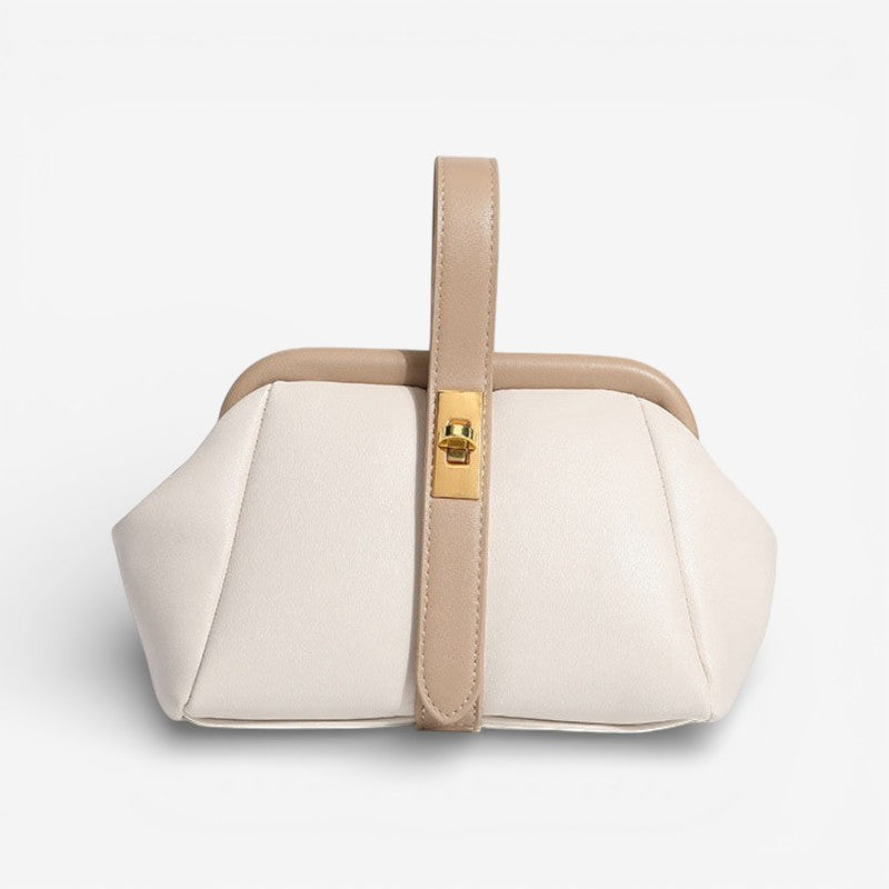 Women's chic brown versatile bag, convertible from crossbody to shoulder with adjustable strap & top handle.