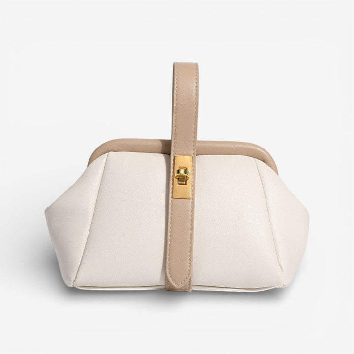Women's chic brown versatile bag, convertible from crossbody to shoulder with adjustable strap & top handle.