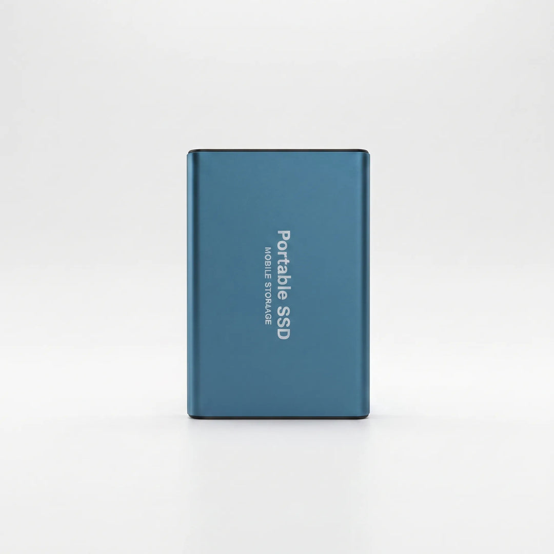 Sleek design universal 128TB external SSD, offering immense capacity for mobile backup & fast data access anywhere.