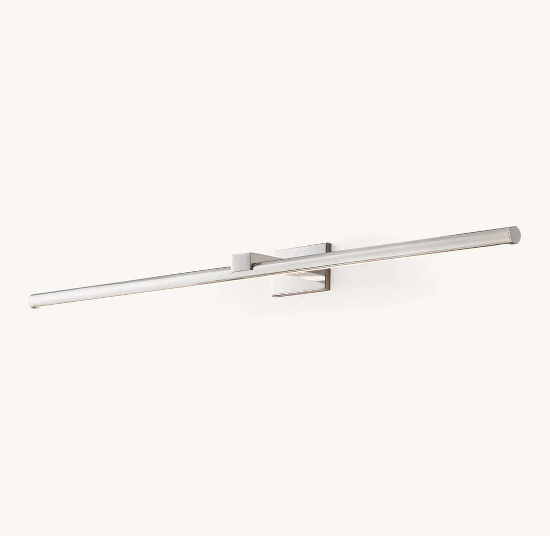 Warm white 48-60" LED art lamp, brass finish, a modern wall sconce for home gallery lighting.