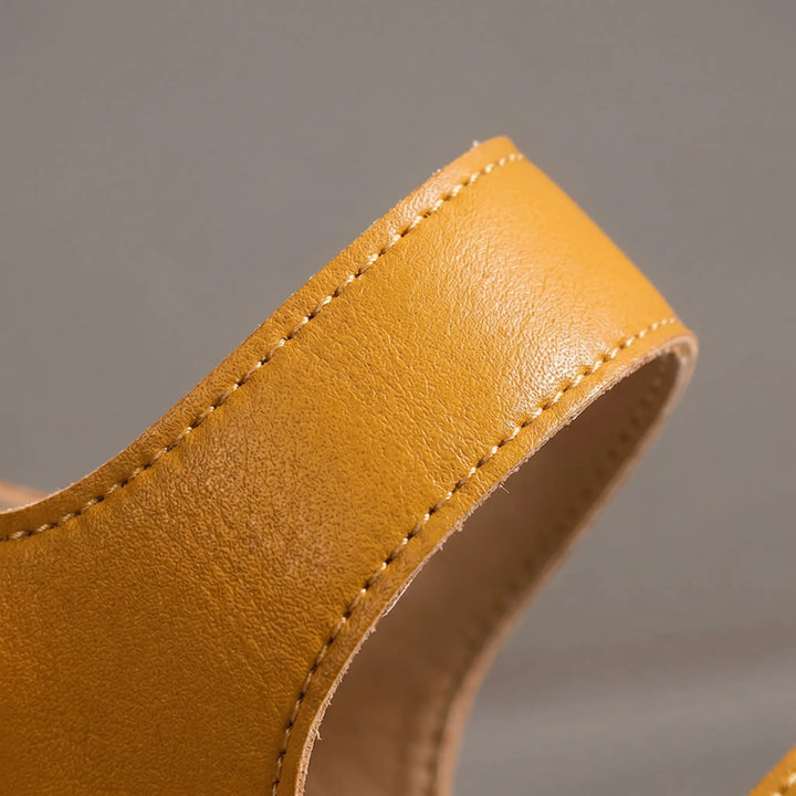 Chic open-toe wedge sandals with adjustable strap. Perfect casual summer style & holiday wear for women.