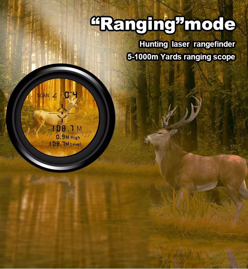 Improve your game with this precision golf & hunting laser rangefinder, featuring powerful 6.5x magnification.