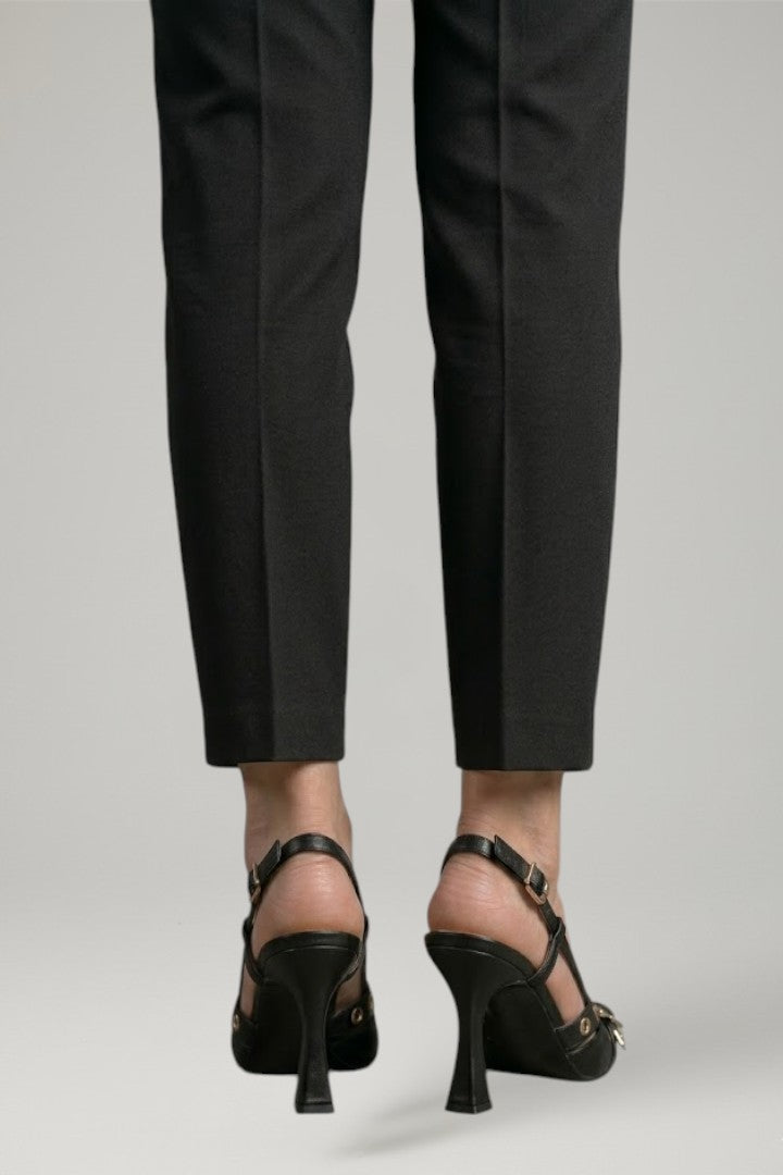 Chic women's summer stiletto sandals with pointed toe & elegant buckle, perfect for special occasions.