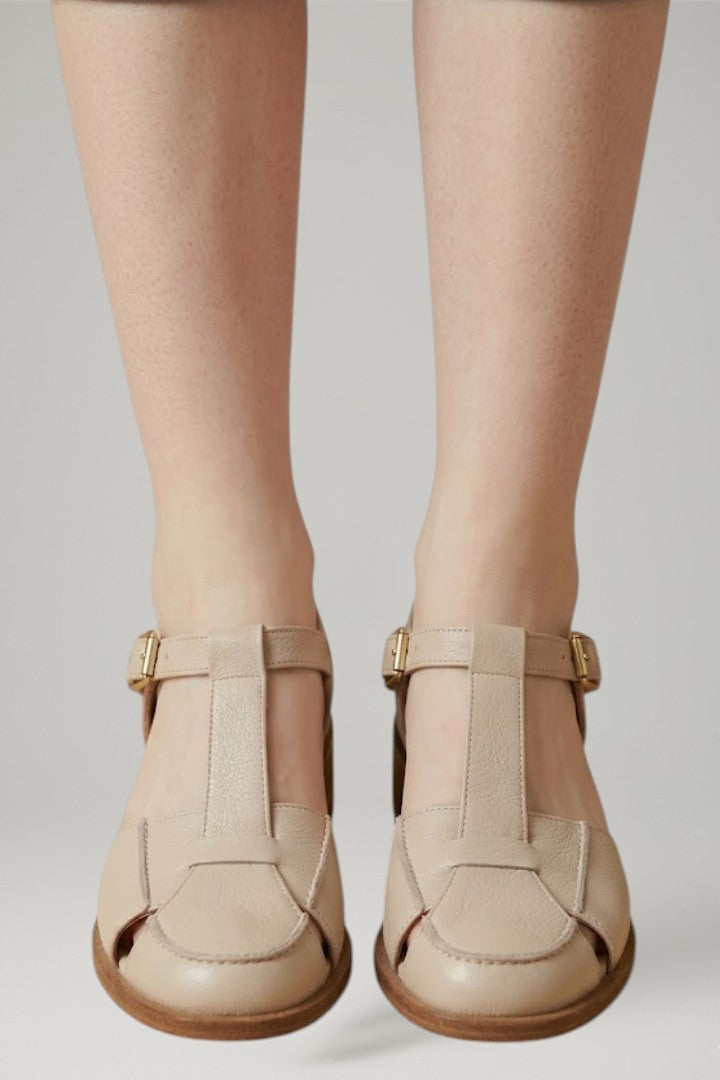 Open-toe Mary Jane sandals for women, designed with an adjustable strap for a secure & comfortable fit.