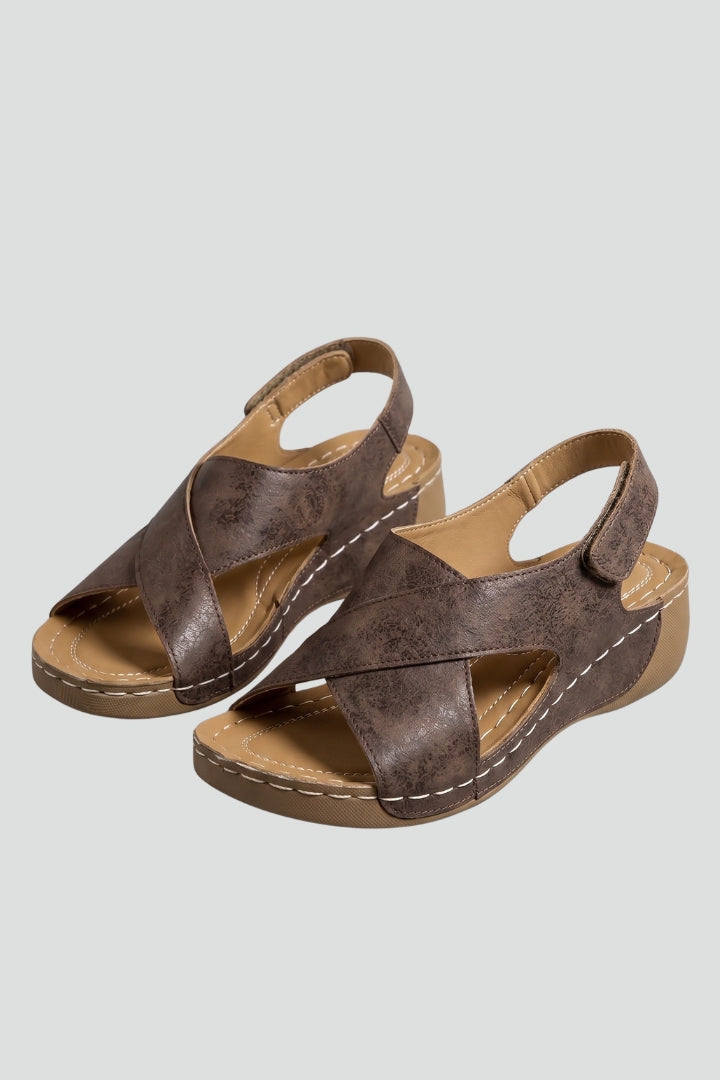 Stylish women's platform wedge sandals in a chic, comfortable design, ideal for summer casual wear.