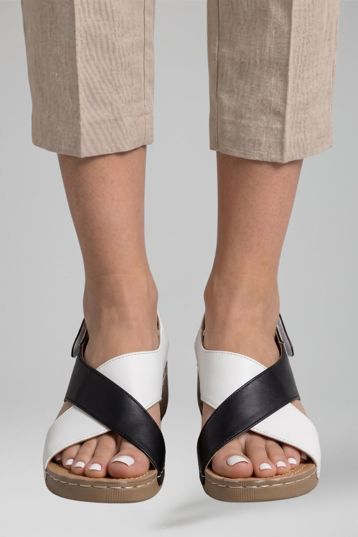 Chic women's platform wedge sandals for summer, offering comfortable elevated style and a versatile look.