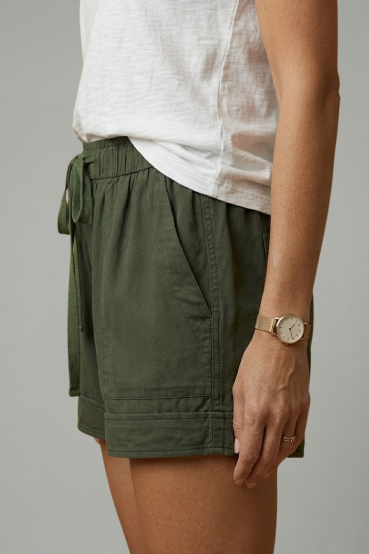 Soft women's relaxed fit shorts for lounging or casual summer outings.