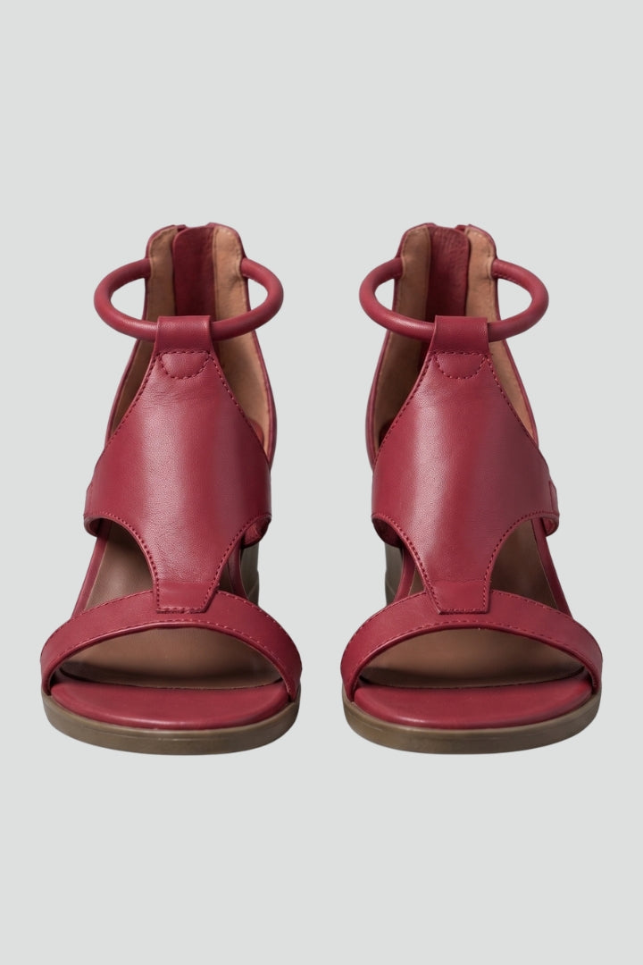 Women's T-strap wedge sandals with cushioned comfort footbed, ideal for summer style.