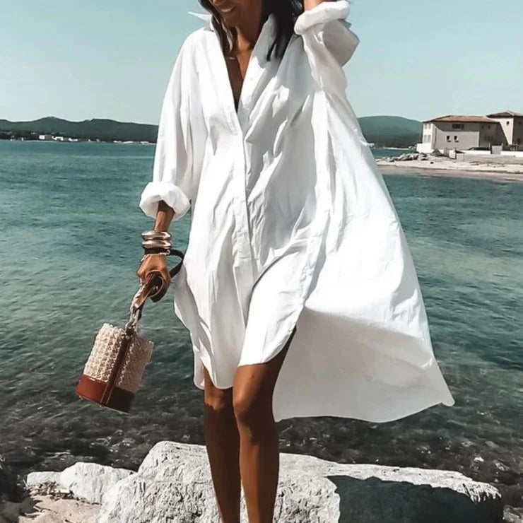 Women's Long Sleeve Beach Cover-Up Top