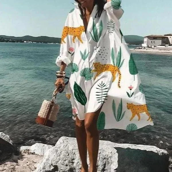 Women's Long Sleeve Beach Cover-Up Top