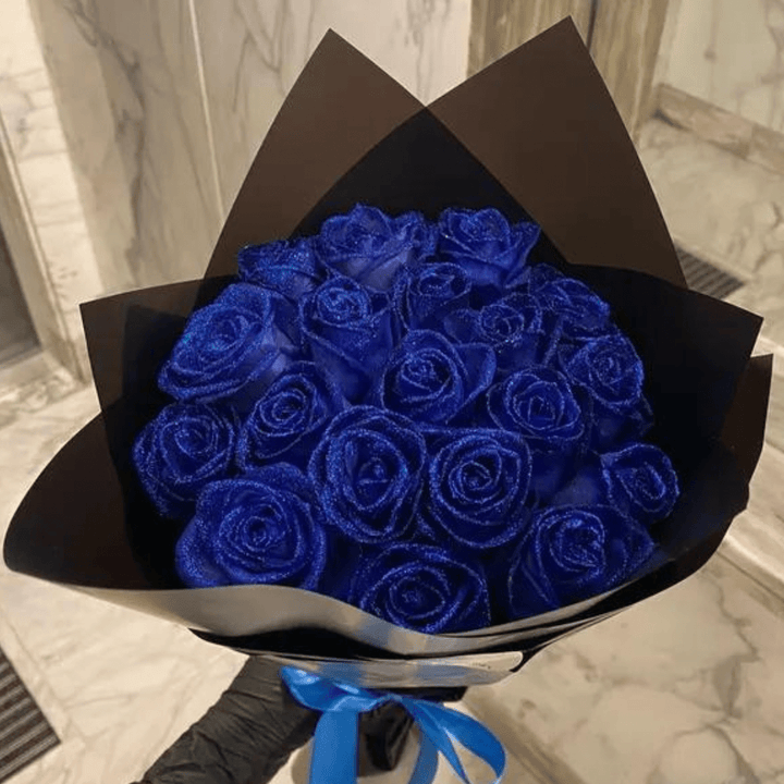 A sparkling everlasting glitter rose, perfect romantic gift for Valentine's, anniversaries, or home decor.