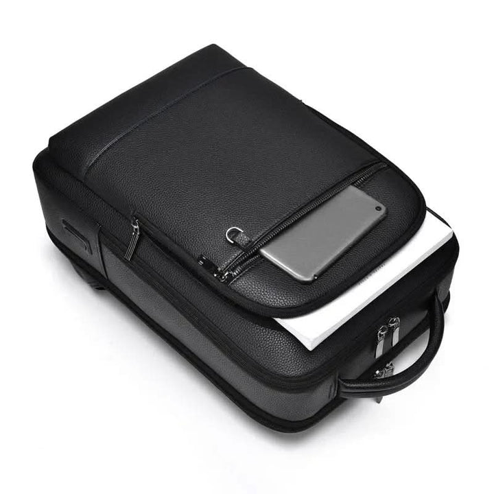 Daily commute backpack, unisex, with USB charging port & dedicated laptop sleeve, comfortable wear.