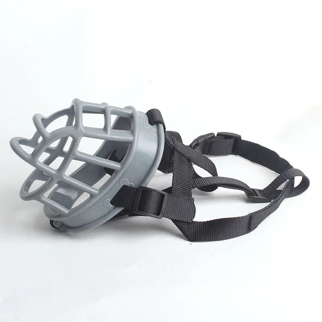 Comfortable & secure silicone dog muzzle. Adjustable for all sizes, ensuring pet safety during walks & training.