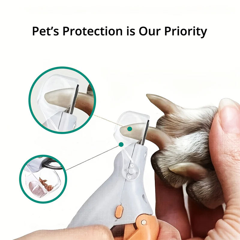 Safe dog nail trimmer with quick sensor and LED light for precise pet care. Essential dog grooming supplies.
