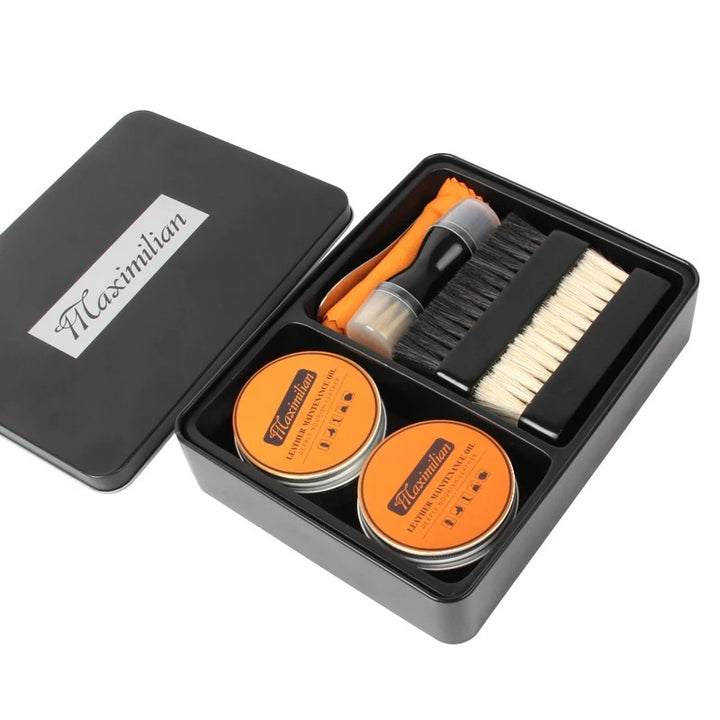 7-Piece Shoe Shine and Care Kit