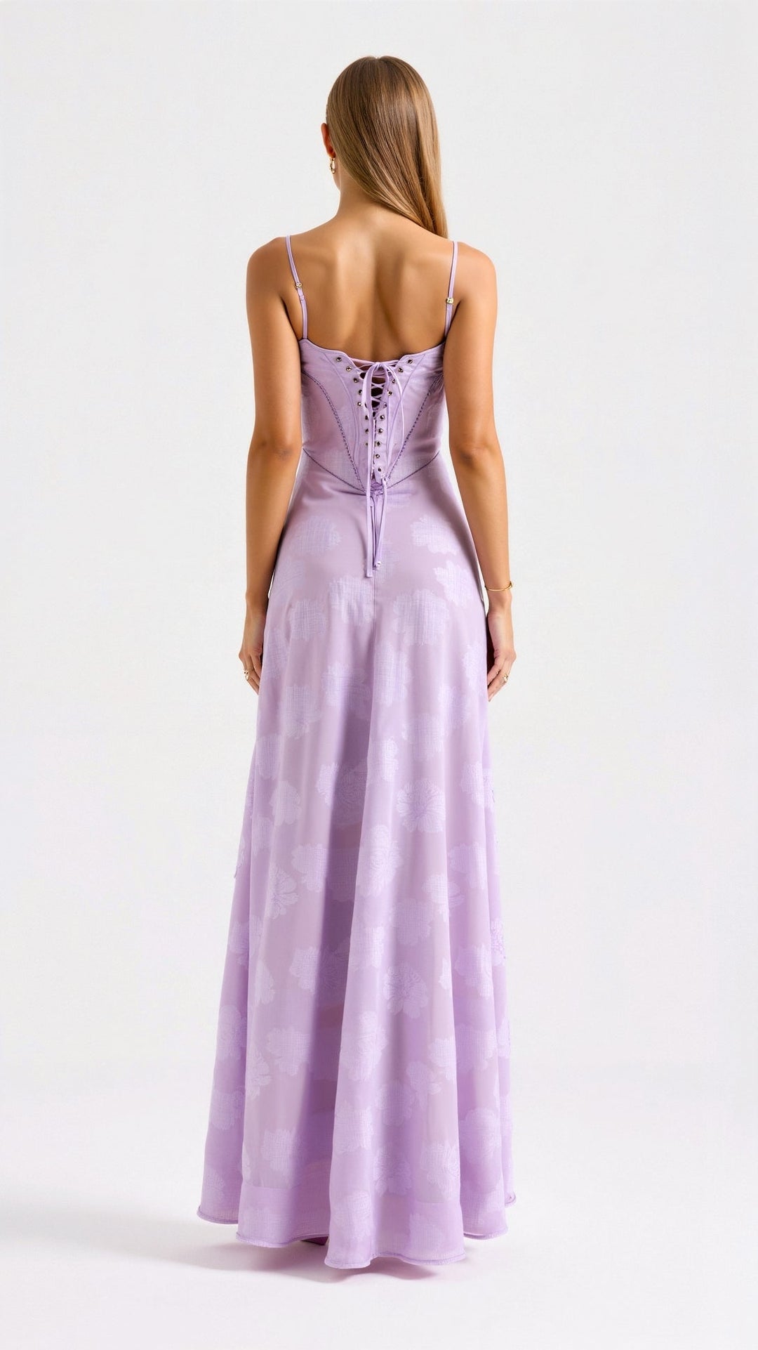Beatrice women's dress for weddings, sleek slip maxi style.