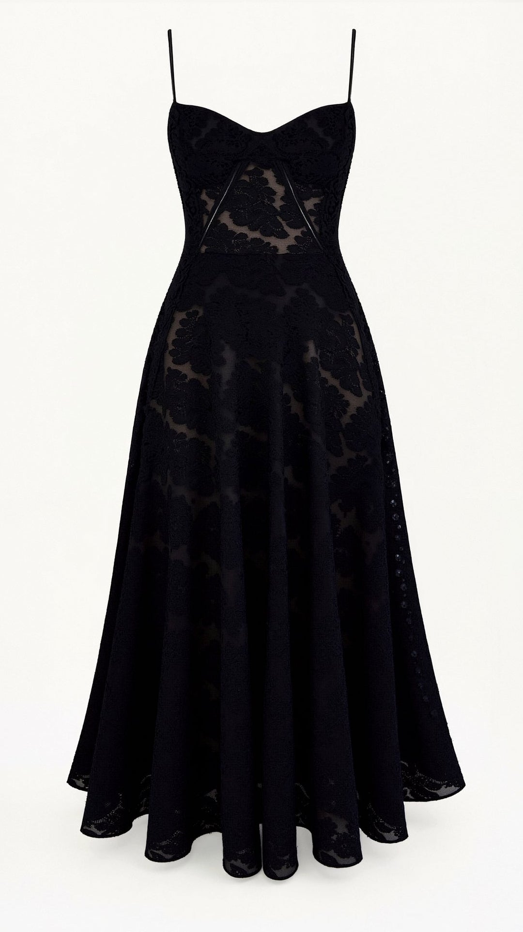 Beatrice dress for wedding guests, modern long slip dress with refined lines.