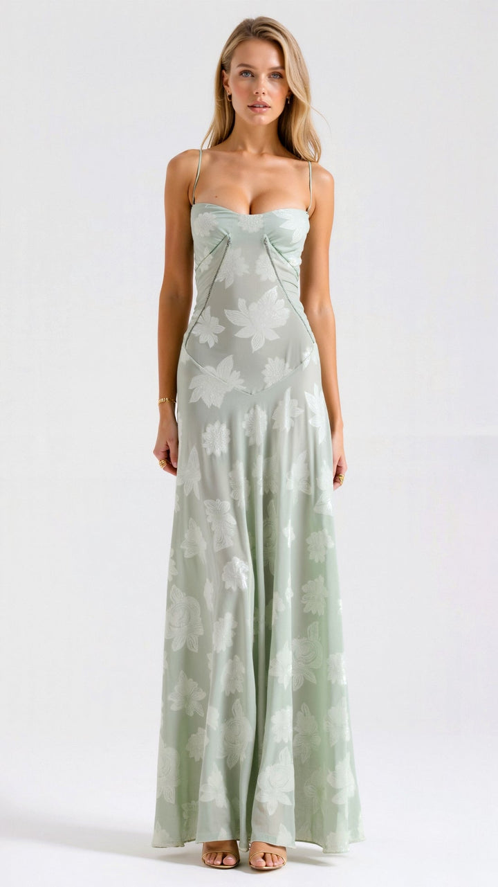 Beatrice slip maxi dress, versatile long dress for UK wedding guest outfits.
