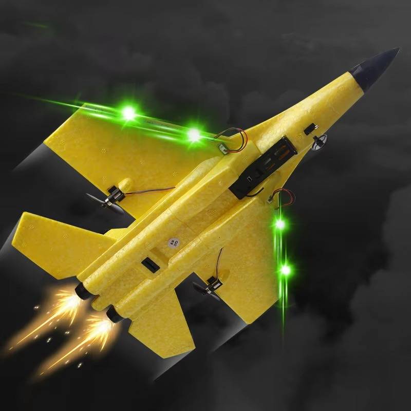 "Beginner RC SU-35 Fighter Plane with LED lights, featuring a sleek design and built for easy, stable flights."