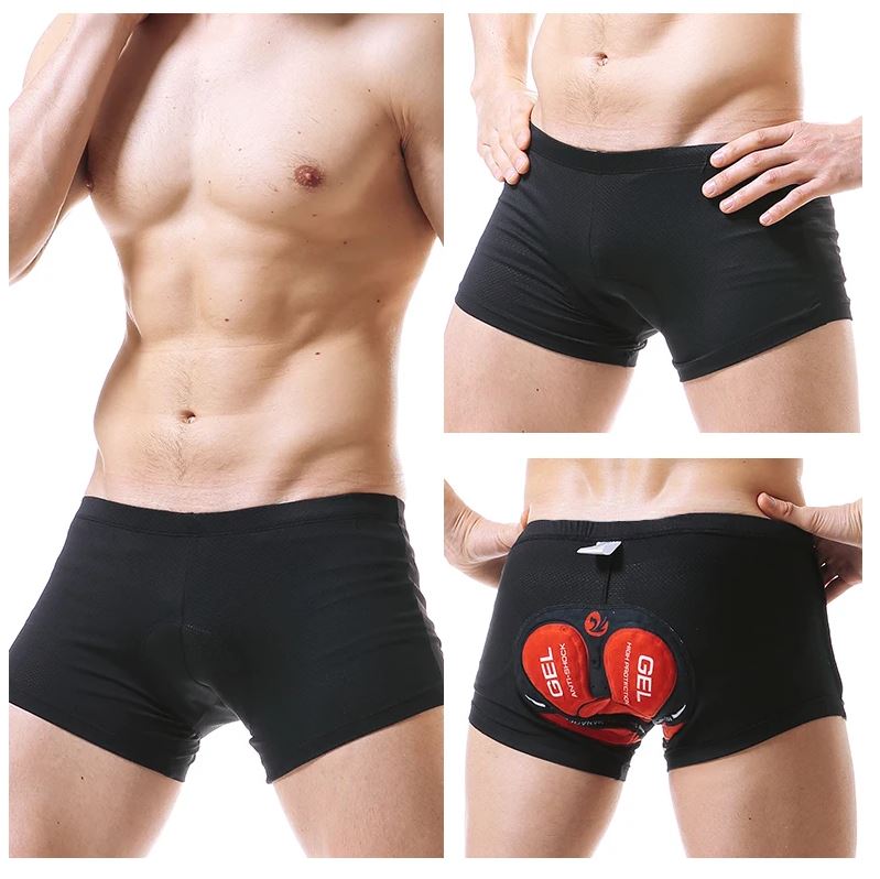 Side view of men's padded cycling undershorts, sleek design for under outerwear.