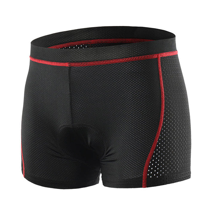 Athletic men's cycling shorts, ergonomic padding for superior ride comfort.