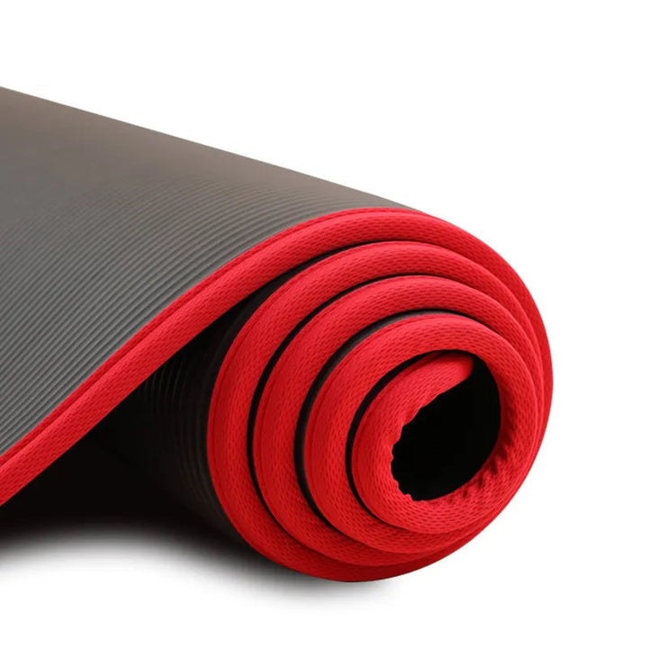 New durable non-slip exercise mat, extra thick for yoga, Pilates & home gym workouts. Offers comfortable joint support.