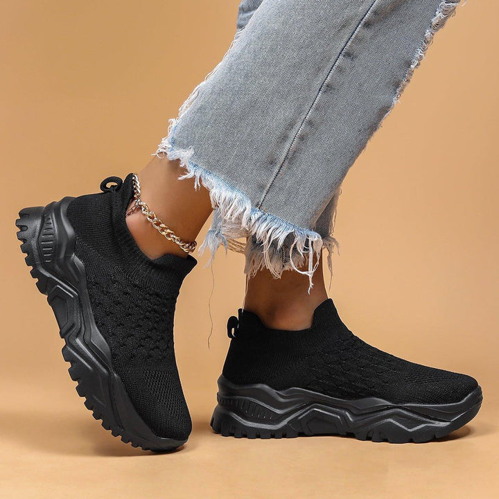 Everyday black orthopedic cloud slip-on footwear, combining style and ultimate comfort.
