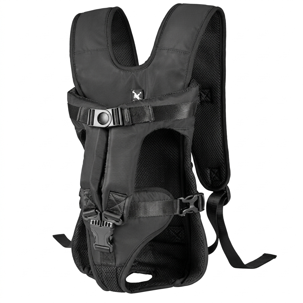 Waterproof dog carrier backpack for small & medium pets. Breathable design for hiking & outdoor trips.
