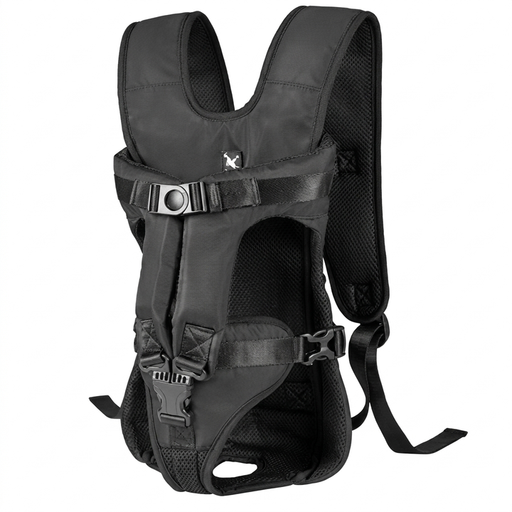 Waterproof dog carrier backpack for small & medium pets. Breathable design for hiking & outdoor trips.