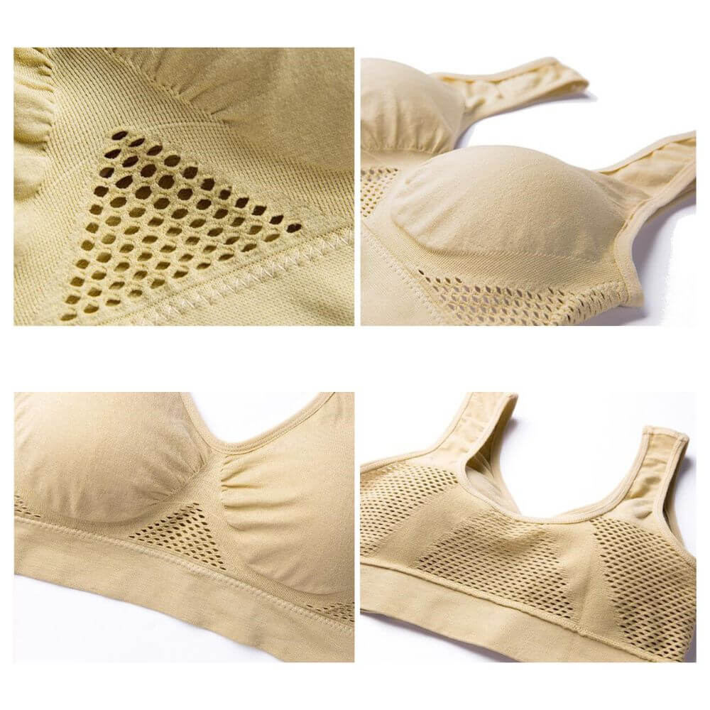 Durable women's breathable mesh sports bra, providing excellent active support for all activities.