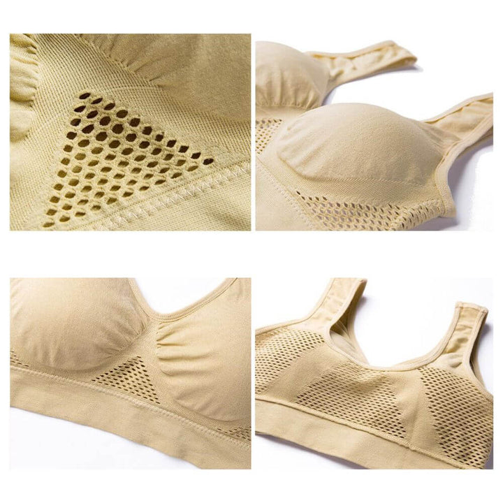 Durable women's breathable mesh sports bra, providing excellent active support for all activities.