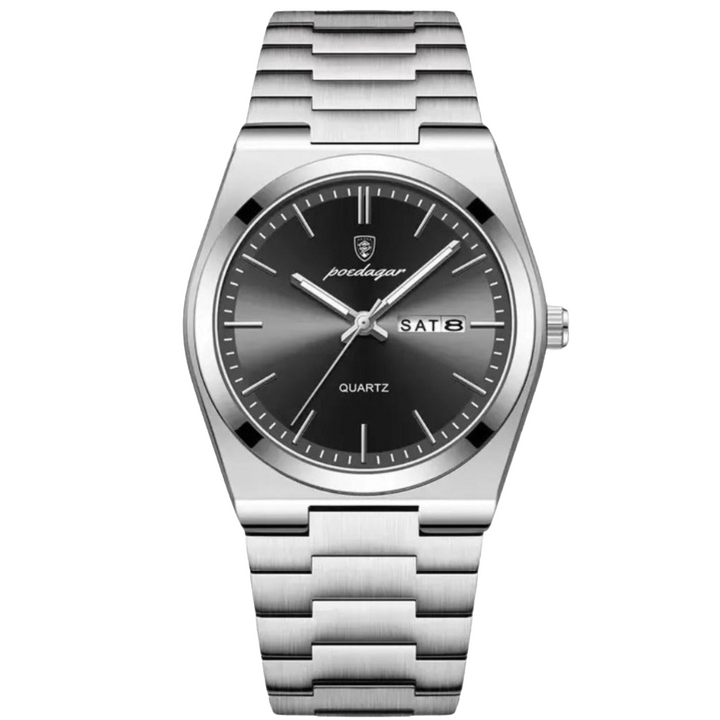 Versatile men's classic wristwatch with a slim profile & date window. Essential men's accessory for daily elegance.