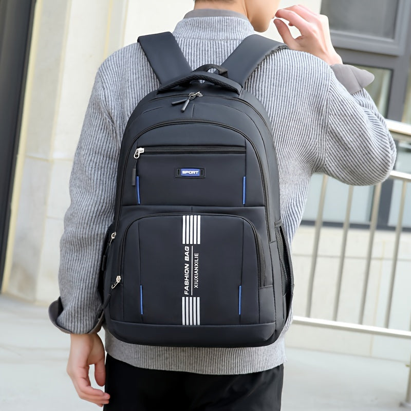 New men's large capacity travel backpack, ideal for extended trips & everyday carry.