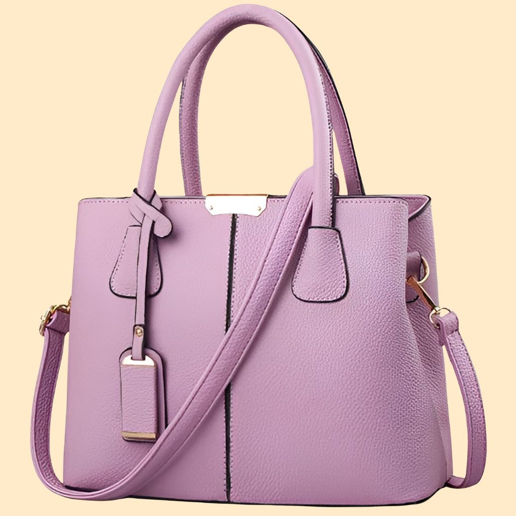 Elegant women's structured satchel handbag, perfect for daily chic. Versatile shoulder bag for a sophisticated look.