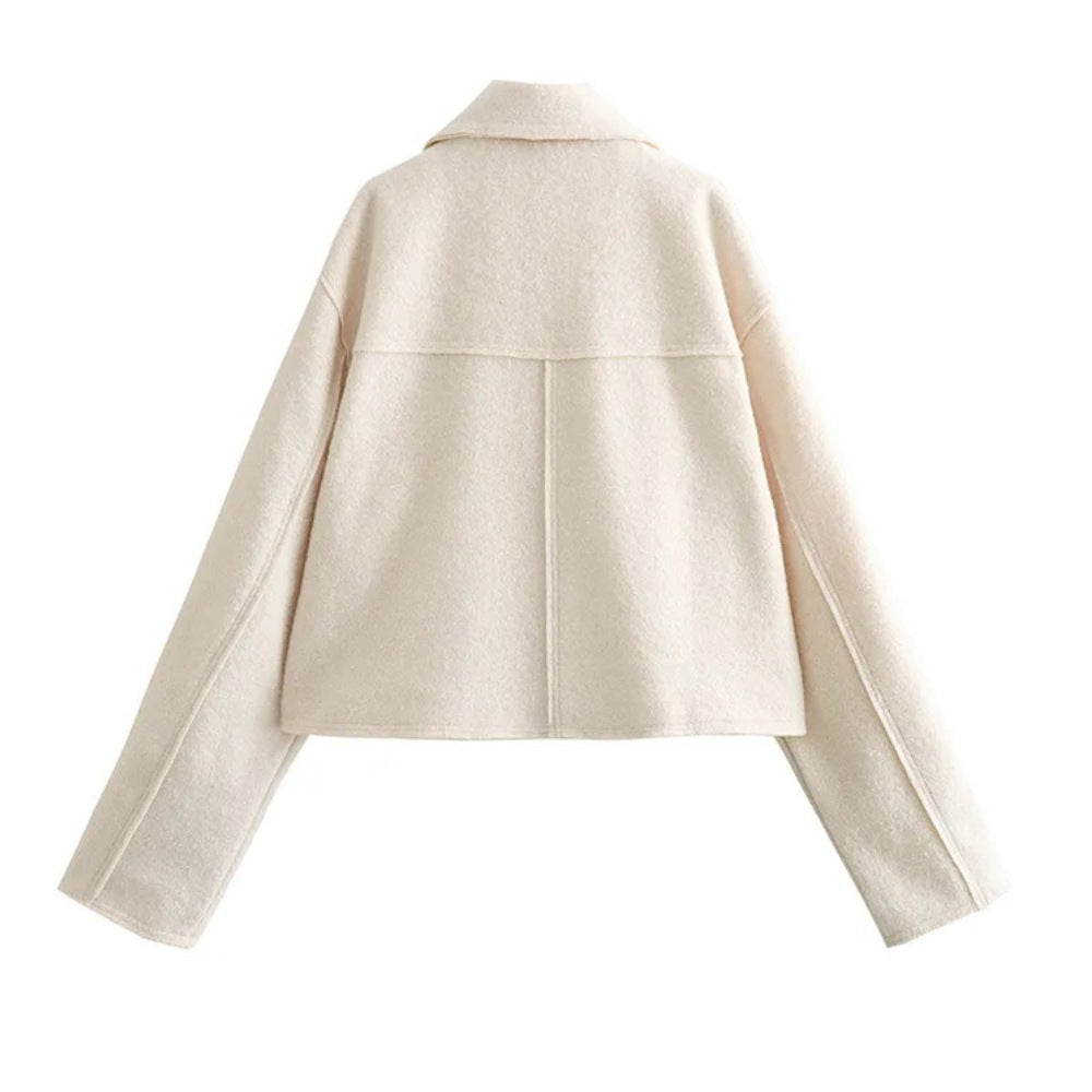 women's fall jacket: a sophisticated wool-blend bomber offering both warmth and modern style
