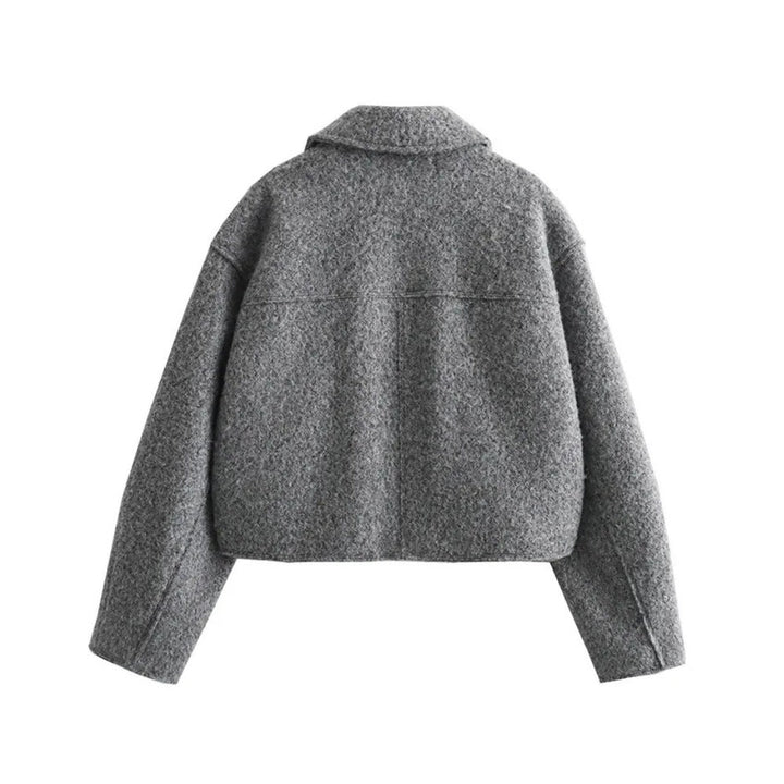 everyday outerwear: a comfortable women's wool-blend bomber jacket with a relaxed silhouette